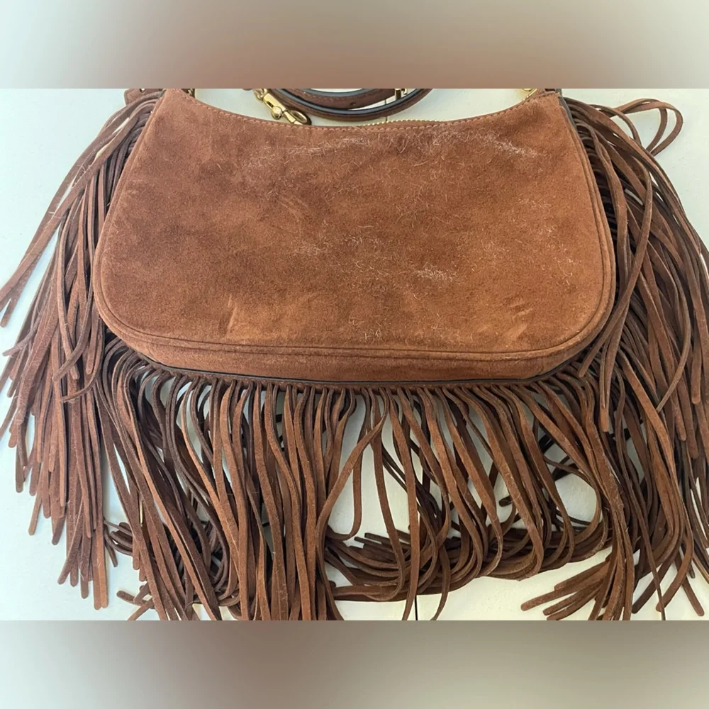 Coach Brown Suede Fringe Teri shoulder crossbody bag - Picture 9 of 15